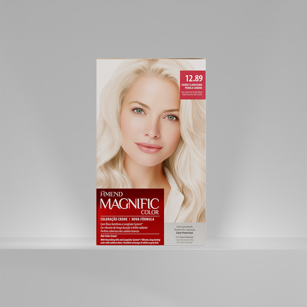 Kit Coloração Amend Magnific Color 12.89 Louro Claríssimo Pérola Cendre